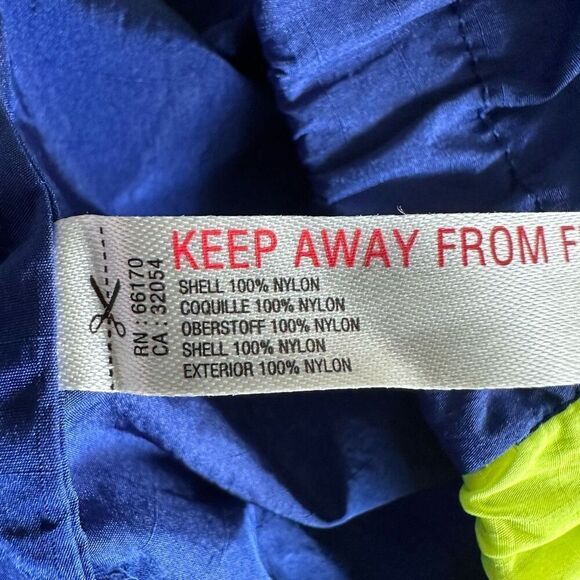 FP Movement Varsity Blues Jacket Womens S Sapphire Neon Green NWT Sporty‎ - Picture 8 of 12